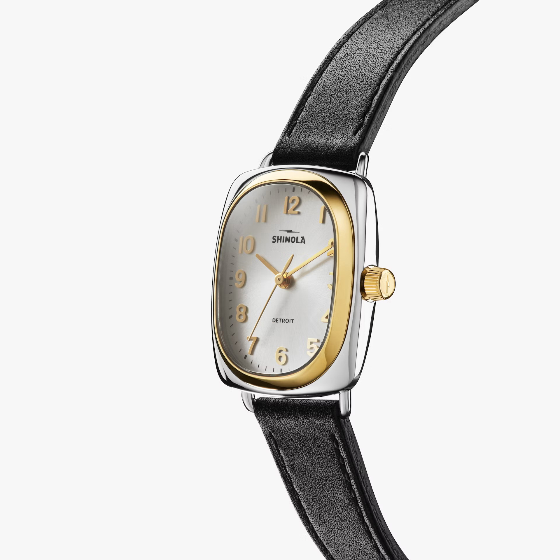 Shinola 29x34mm Bixby Watch - Black Leather Strap