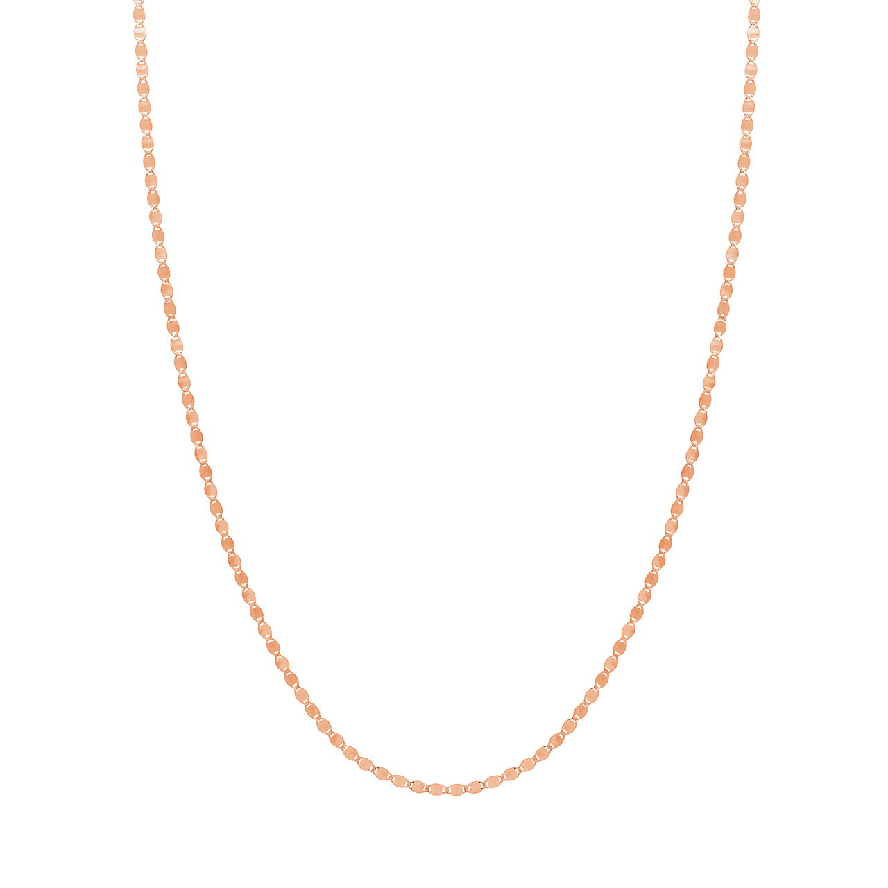 14K Rose Gold Valentino Chain Necklace (2.7mm, 24")