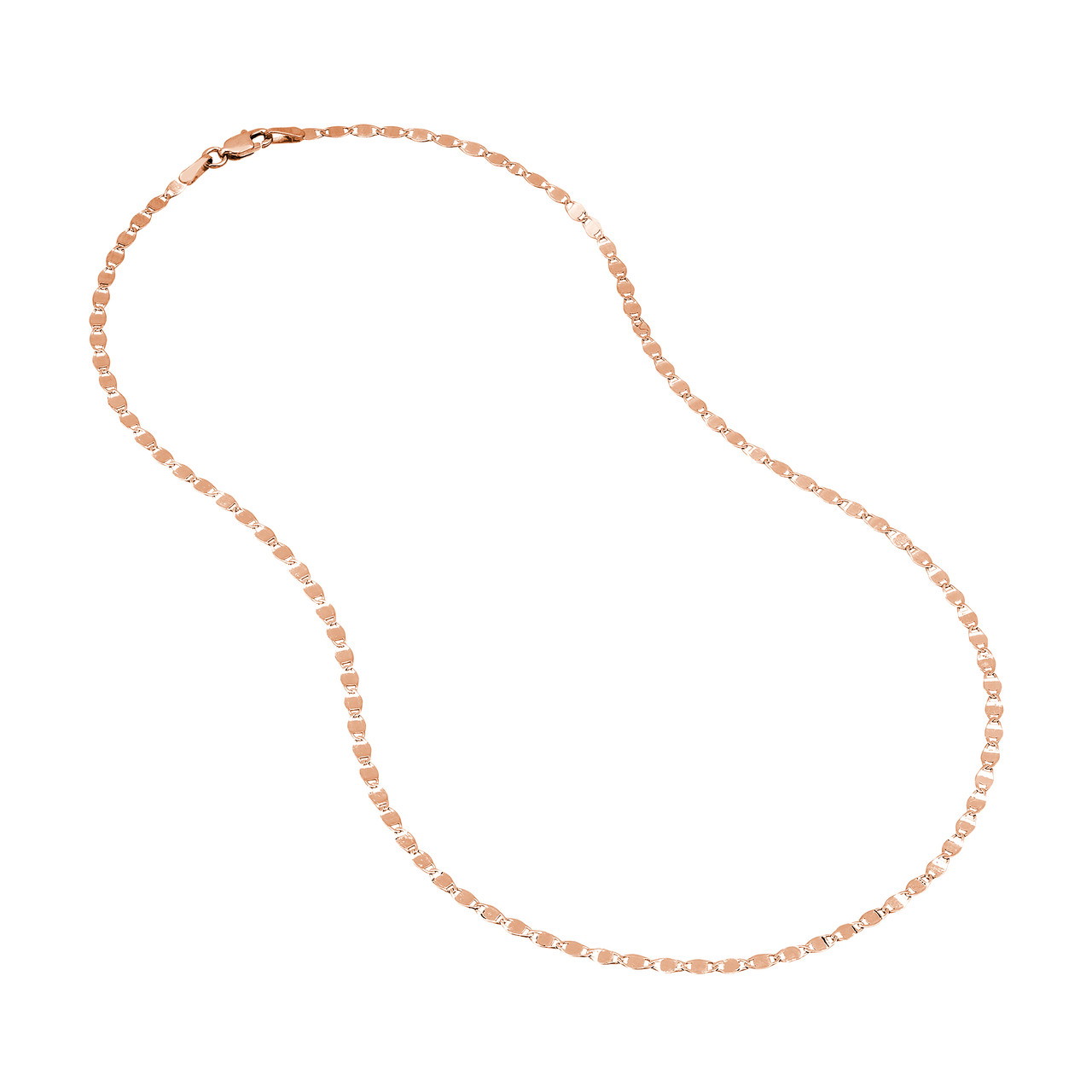 14K Rose Gold Valentino Chain Necklace (2.7mm, 24")