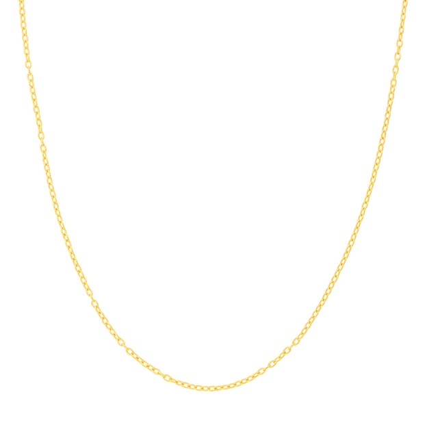 14K Yellow Gold Rolo Permanent Chain Necklace (1.90mm, 24")