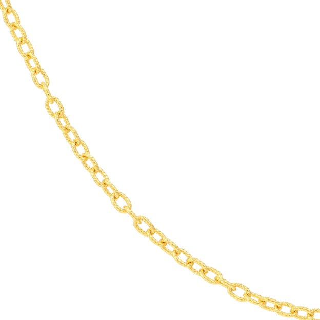 14K Yellow Gold Rolo Permanent Chain Necklace (1.90mm, 24")