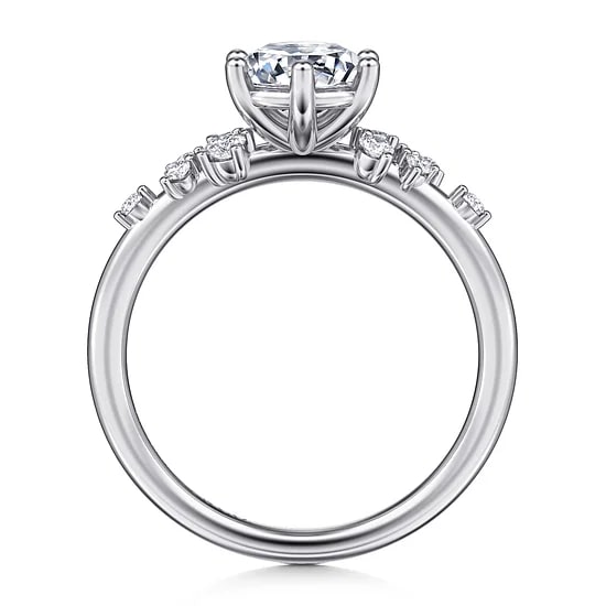 14KW .17CTW DIA STARLIGHT ACCENT CZ CENTER ENG RING