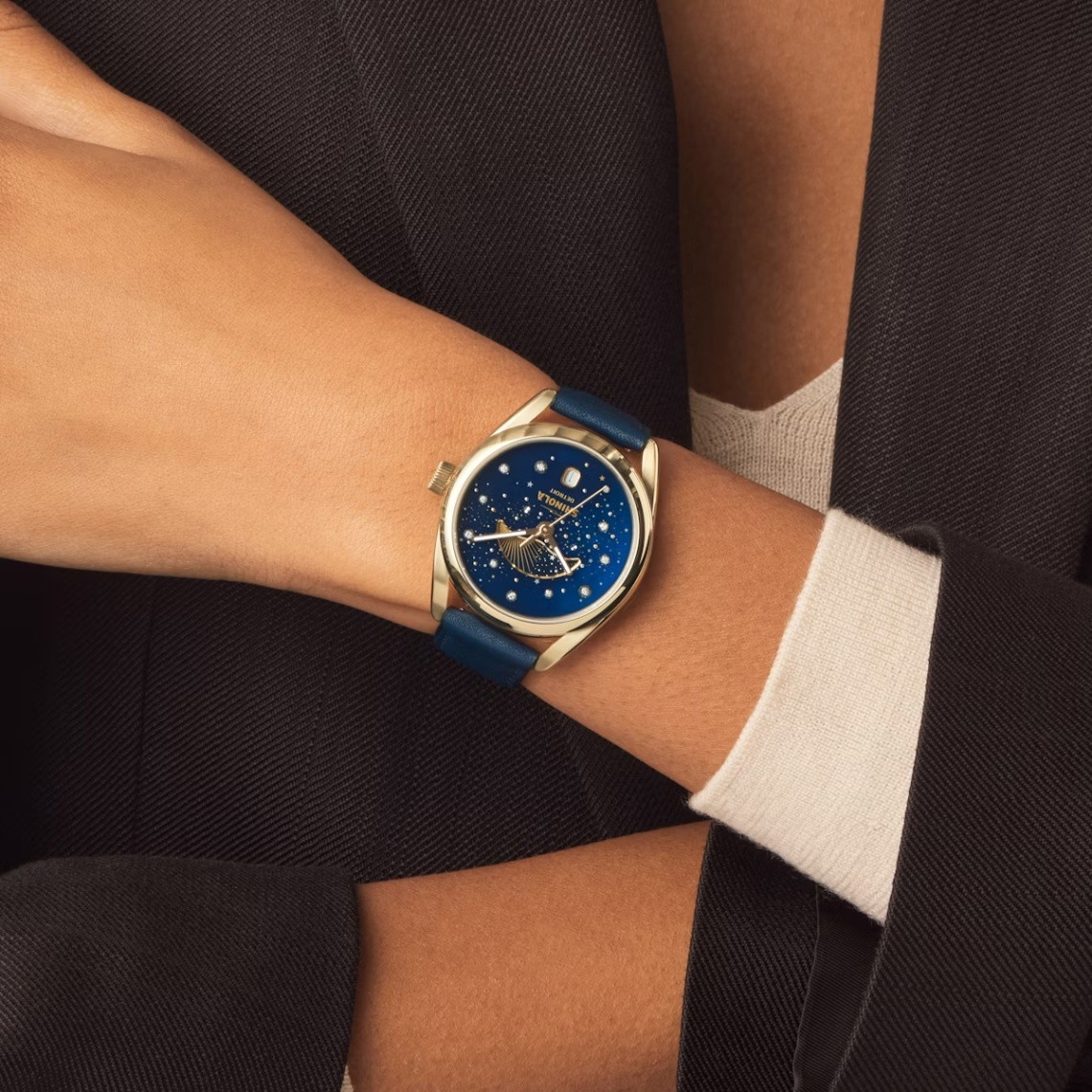38MM DERBY CELESTIAL MOP DIAMOND NAVY WATCH