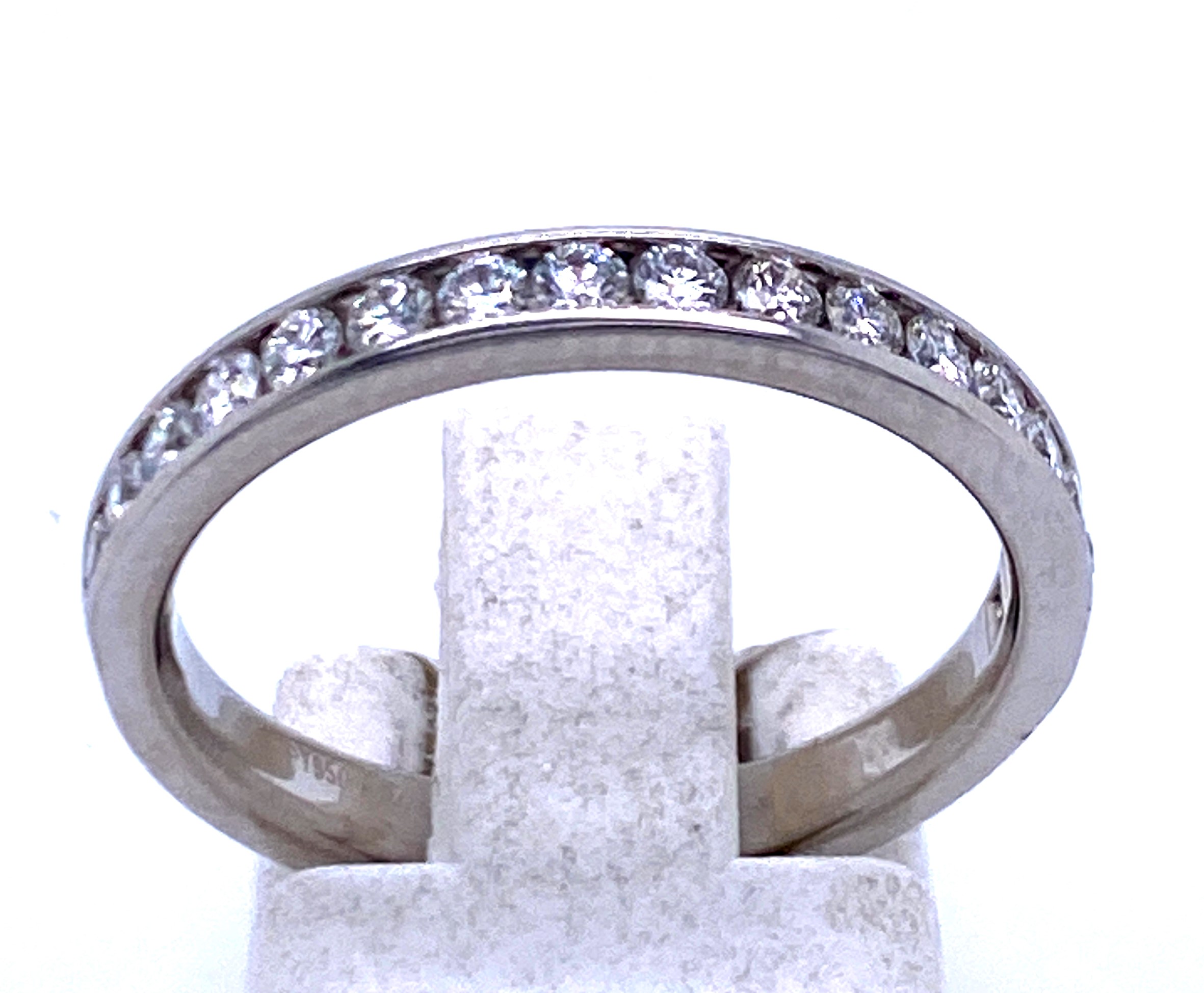 Platinum Diamond Channel Set Half Anniversary Band