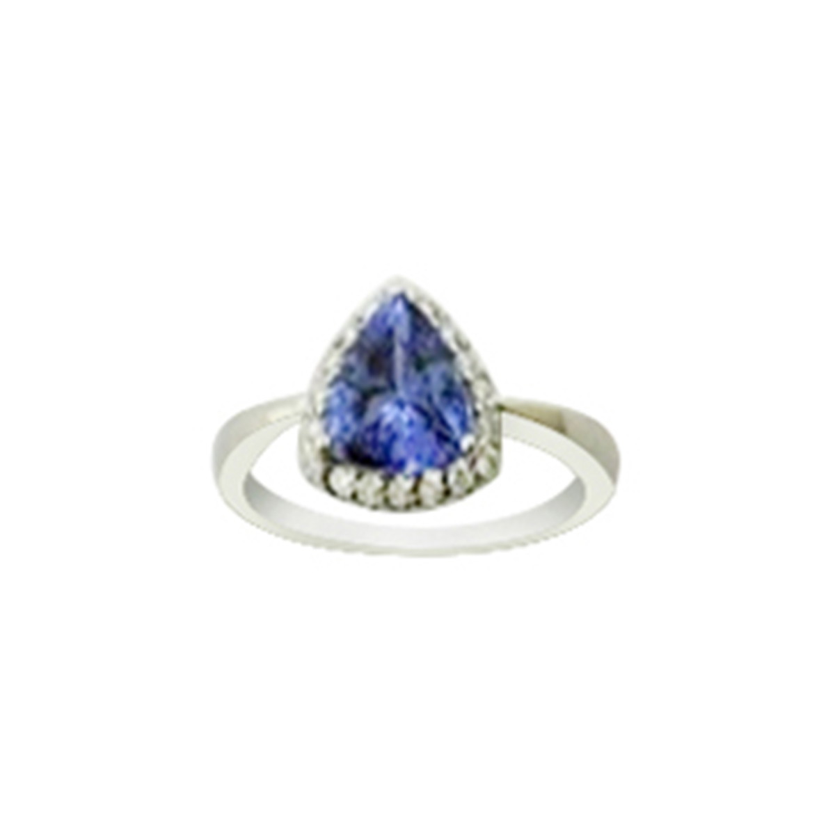 14KW 1.53CT TRIL TANZ .14CTW DIA HALO RING