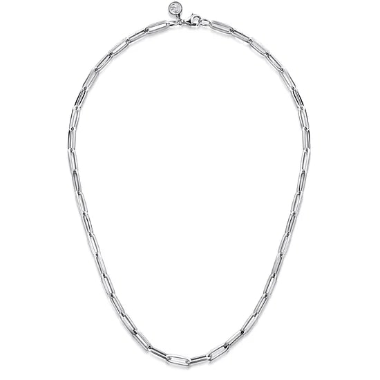 Gabriel & Co. Sterling Silver Paperclip Chain Necklace (18")