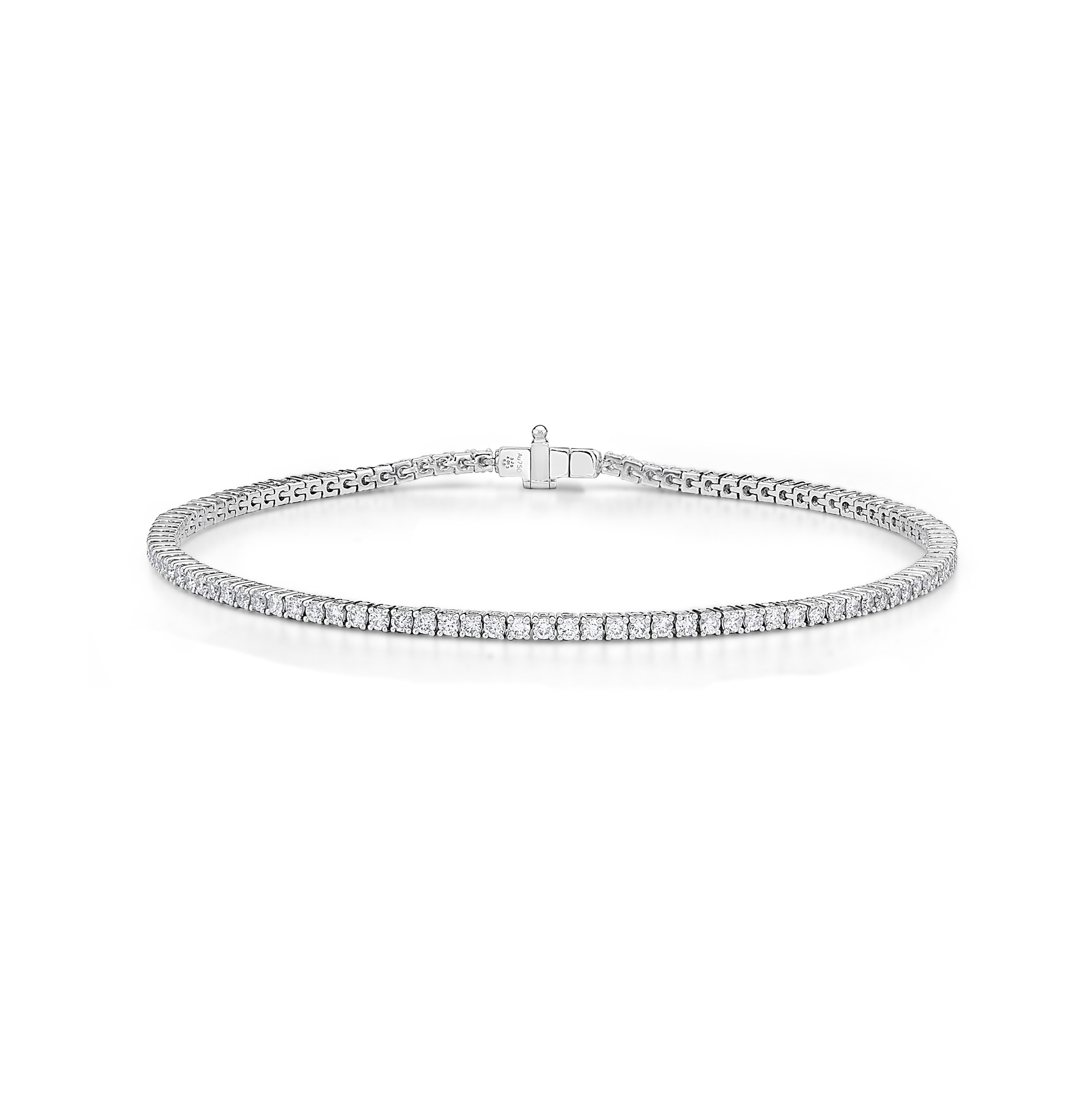 18KW 1.41CTW DIA CLASSIC 4 PRONG LINE BRAC