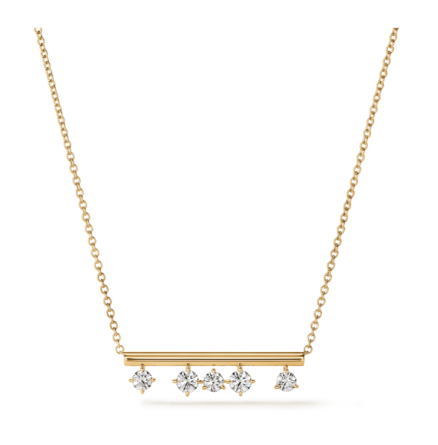 Hearts on Fire Barre 0.45ctw Diamond Floating Pendant Necklace in 18K Yellow Gold (18")