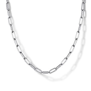 Gabriel & Co. Sterling Silver Paperclip Chain Necklace (24")