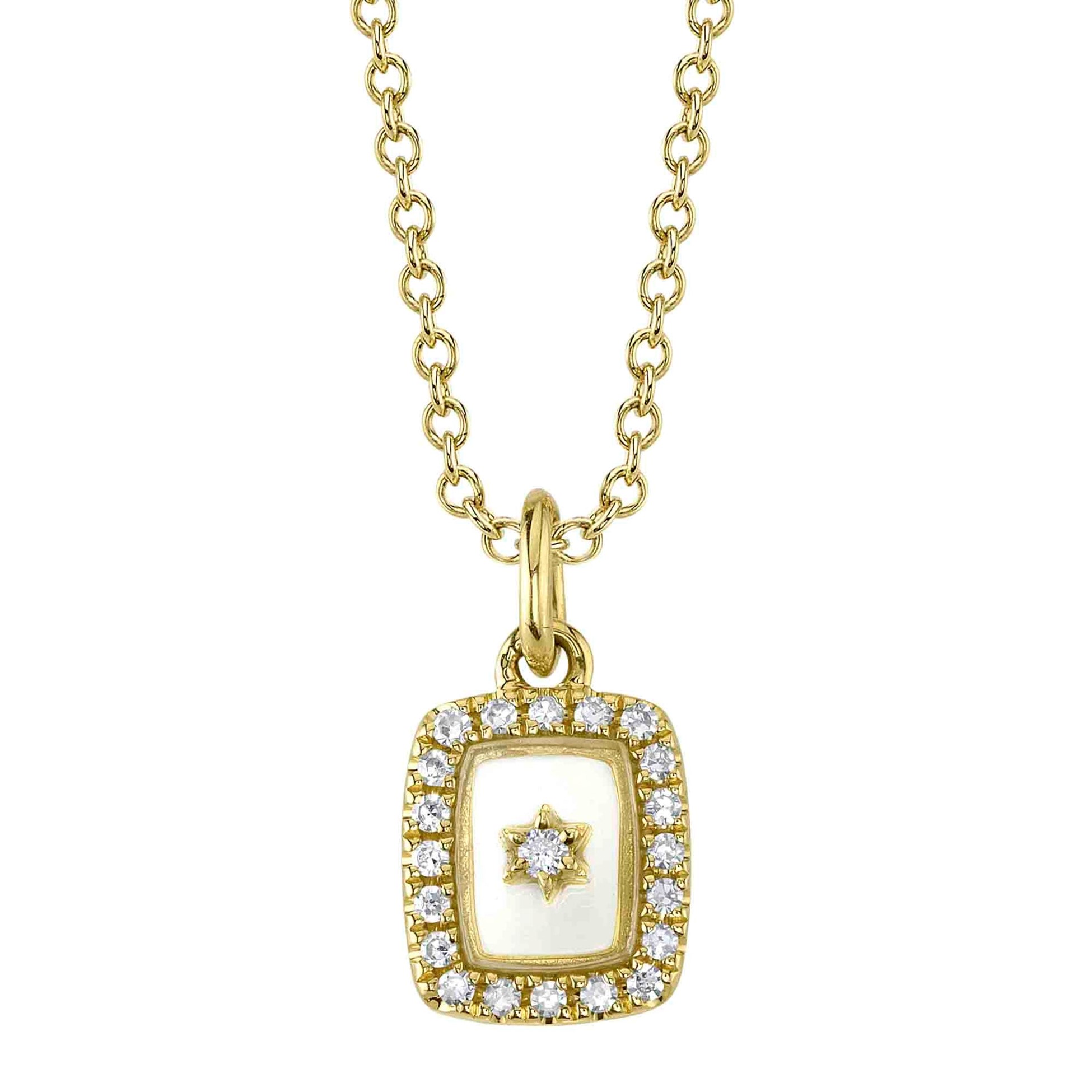 Shy Creation 14K Yellow Gold Diamond & Sapphire Halo Star Pendant