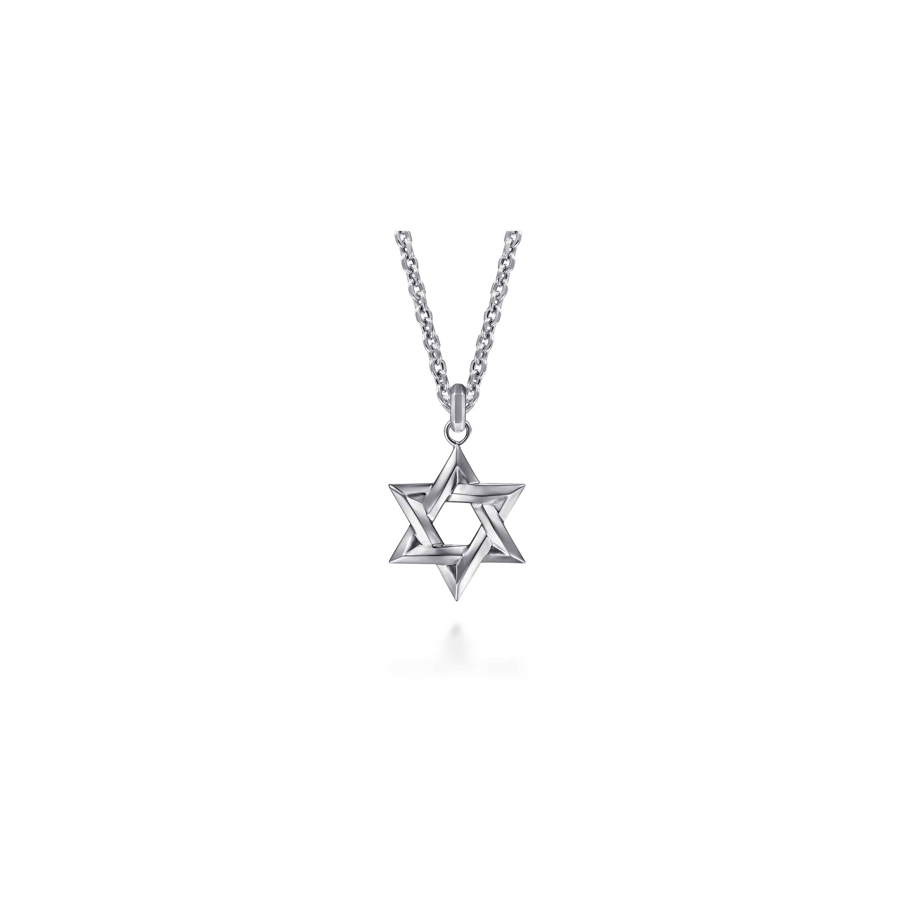 Sterling Silver Medium Star of David Pendant