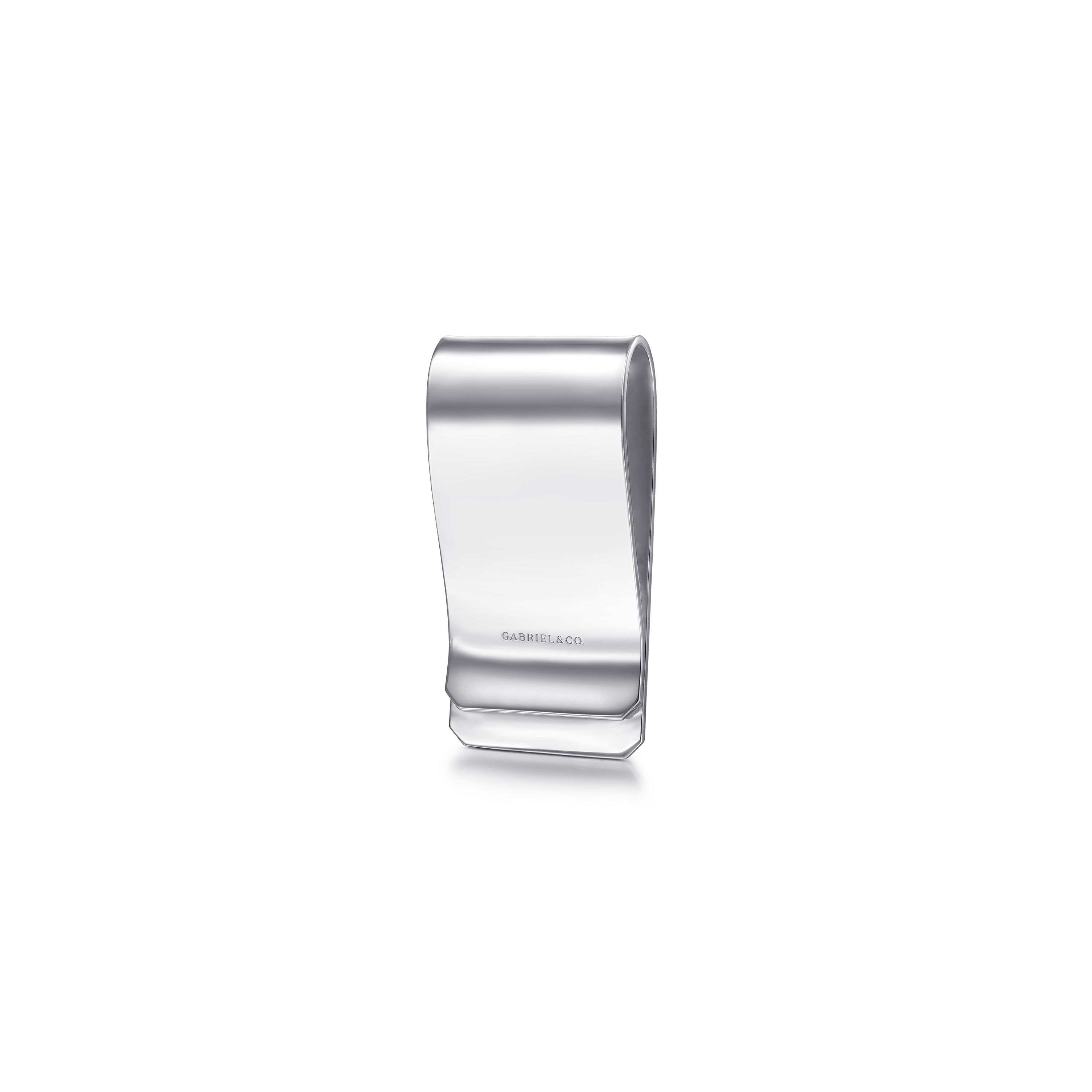 Sterling Silver Satin Brush Twist Rope Trim Money Clip