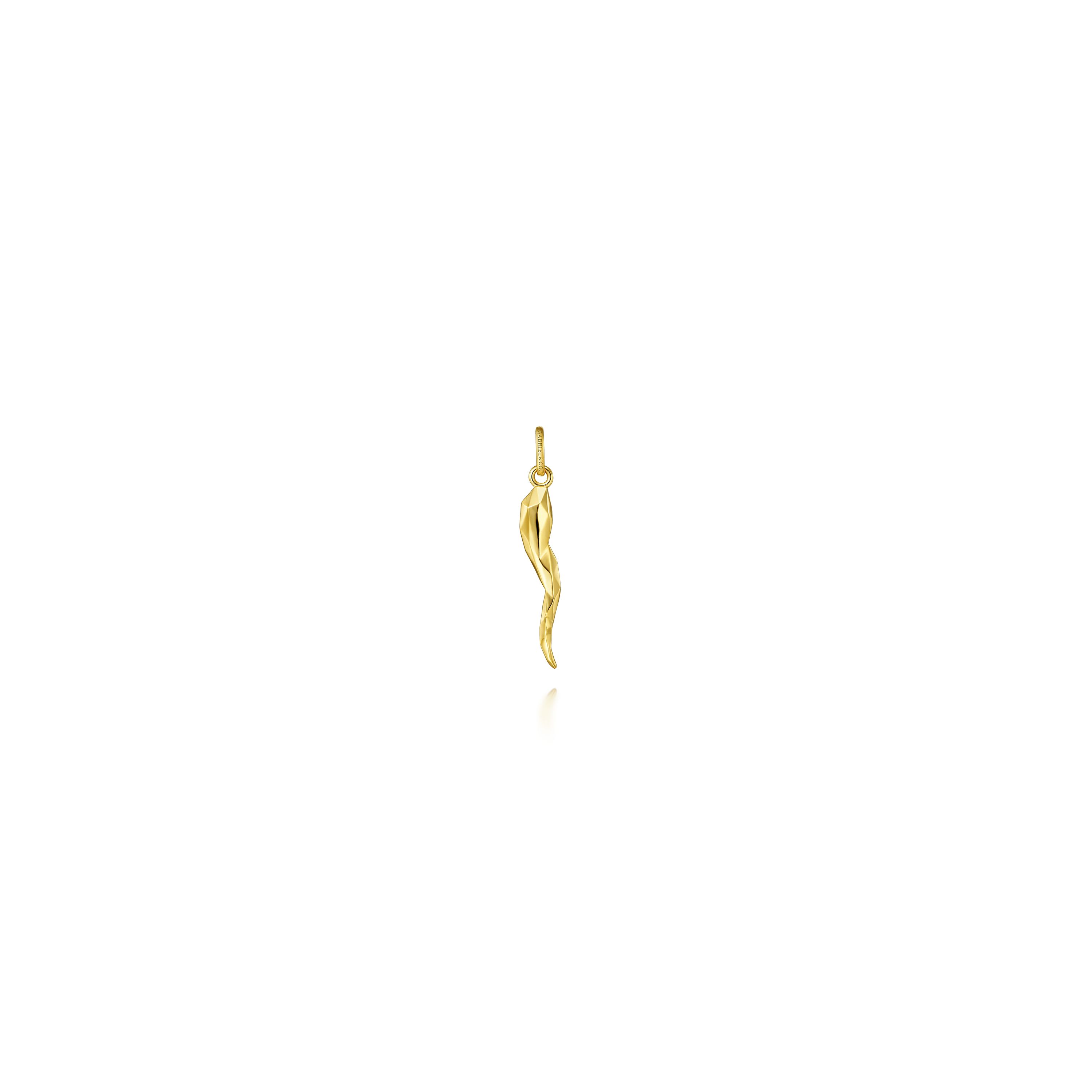 14KY SML ITALIAN HORN PEND