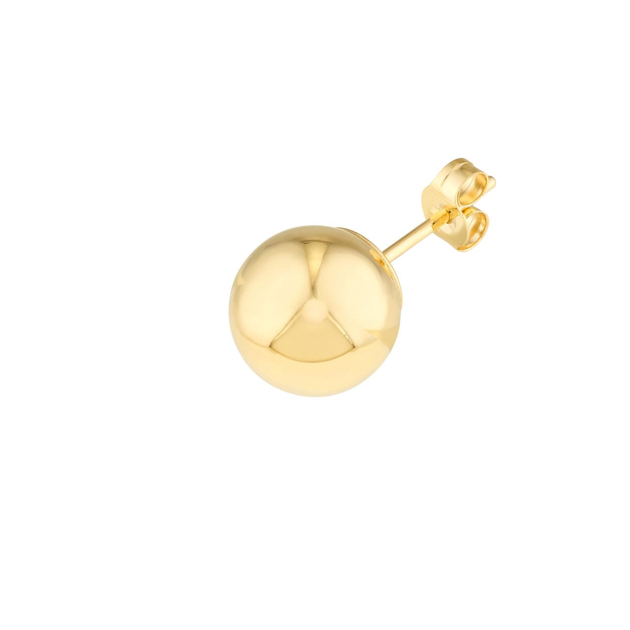 14K Yellow Gold 8mm Ball Stud Earrings