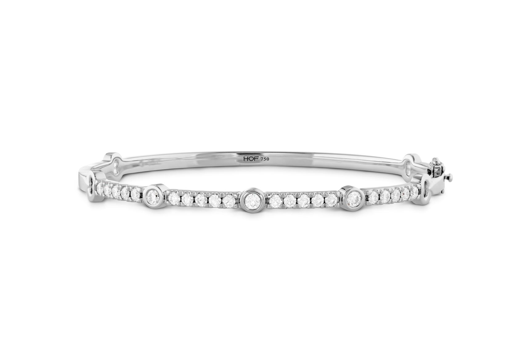 Hearts on Fire Copley 1.08ctw Diamond Bangle Bracelet in 18K White Gold
