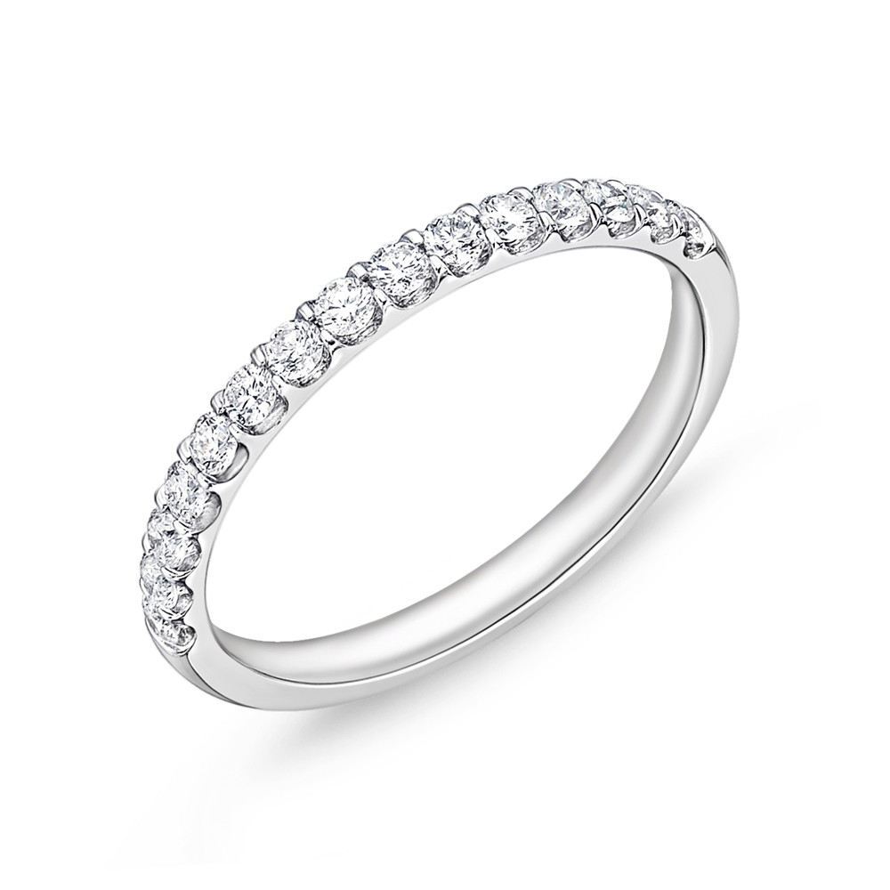 Platinum Diamond Odessa Half Round Band (0.34ctw)