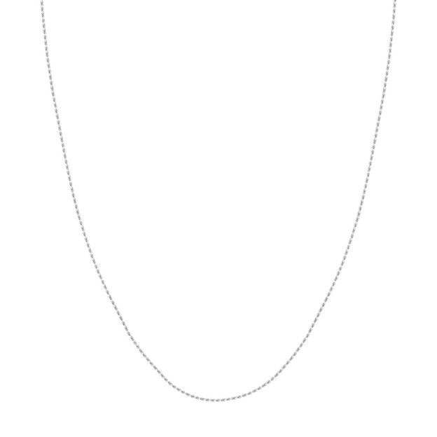 14K White Gold Chinese Rope Chain Necklace (1.05mm)