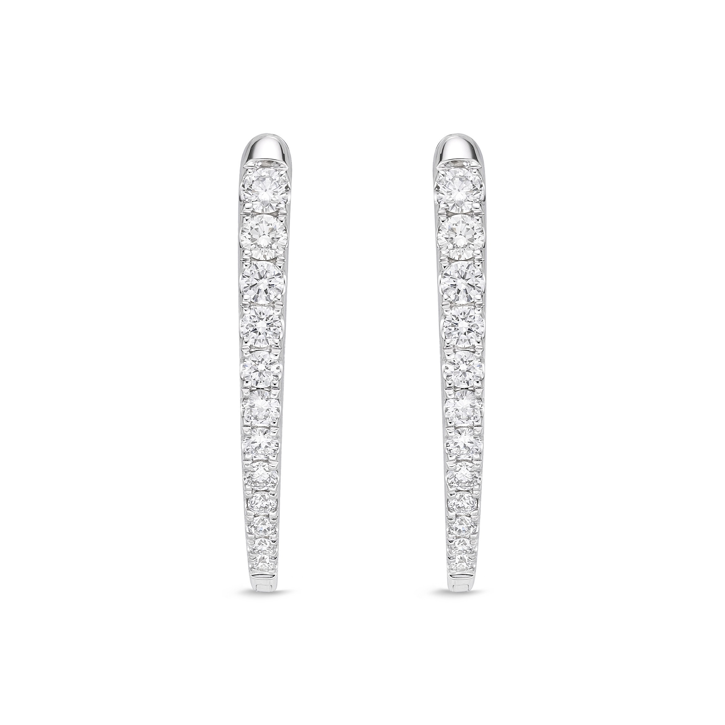 18KW .76CTW DIA IMPERIAL HOOP EARR 22X14MM