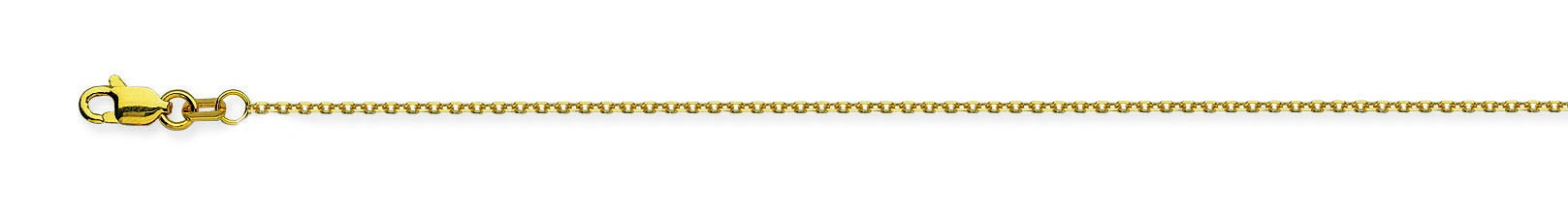 MJ Christensen 14K Yellow Gold Open Diamond Cut Cable Chain (0.80mm, 18")