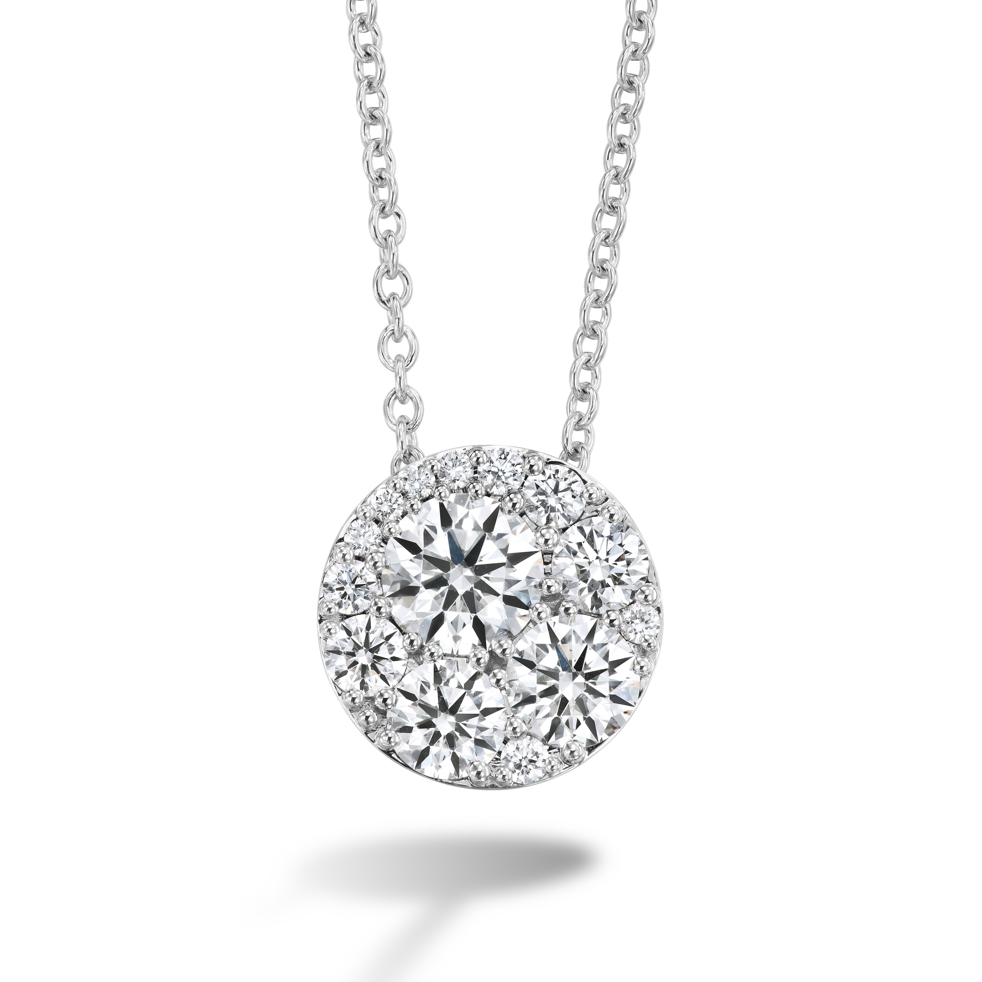 Hearts on Fire Tessa 1.56ctw Diamond Pendant Necklace in 18K White Gold (18")