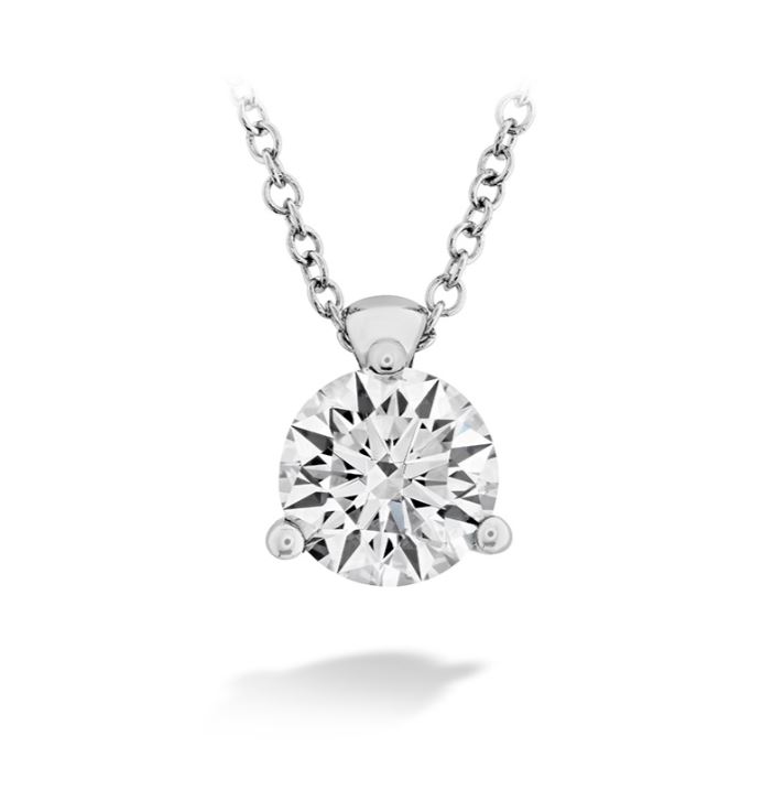 Hearts on Fire Classic 0.34ctw Diamond 3-Prong Solitaire Pendant in 18K White Gold