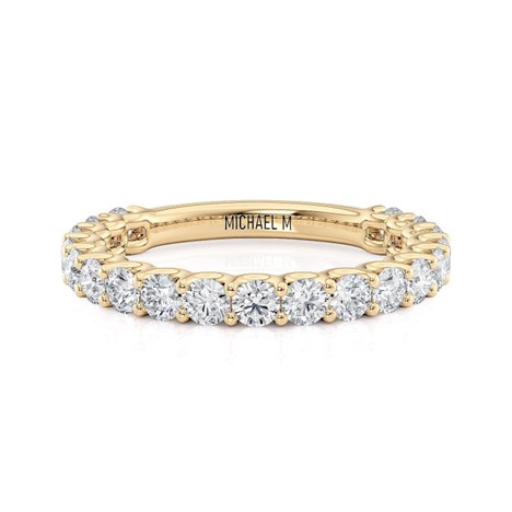 18K Yellow Gold Diamond Shared Prong Anniversary Band (1.15ctw)