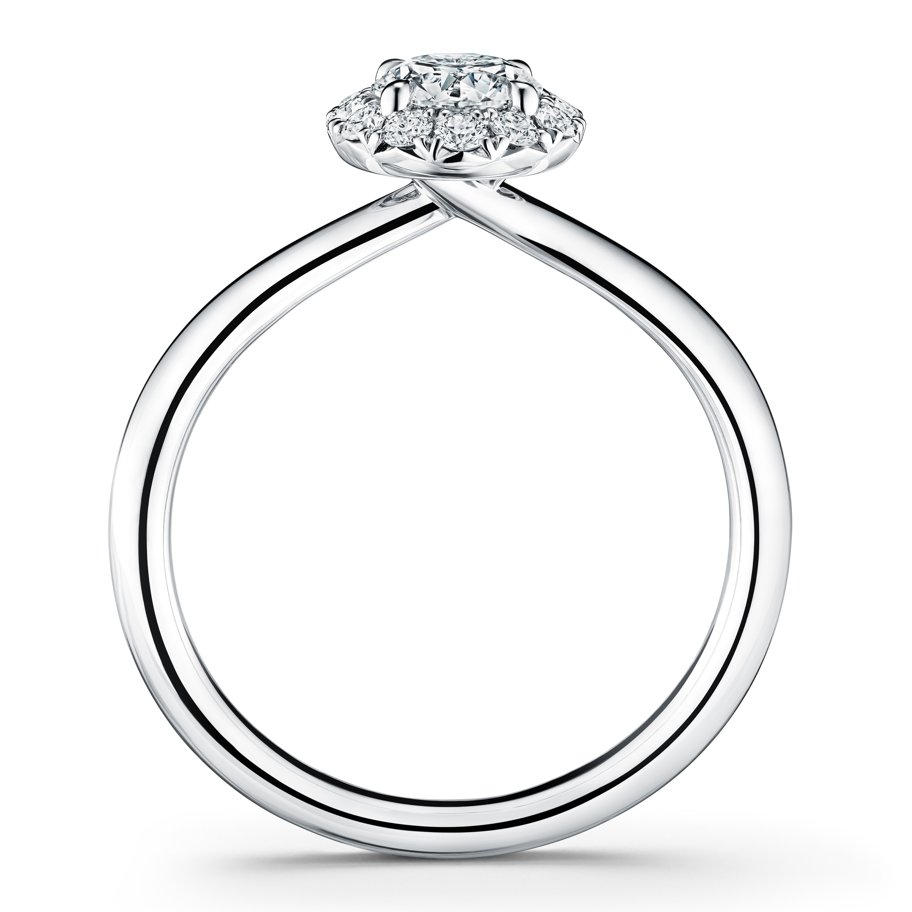 Hearts on Fire Vera 0.51ct Diamond Halo Engagement Ring in Platinum