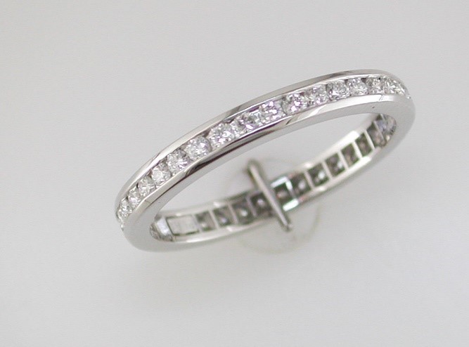 Platinum Diamond Channel Eternity Anniversary Band (1.11ctw)