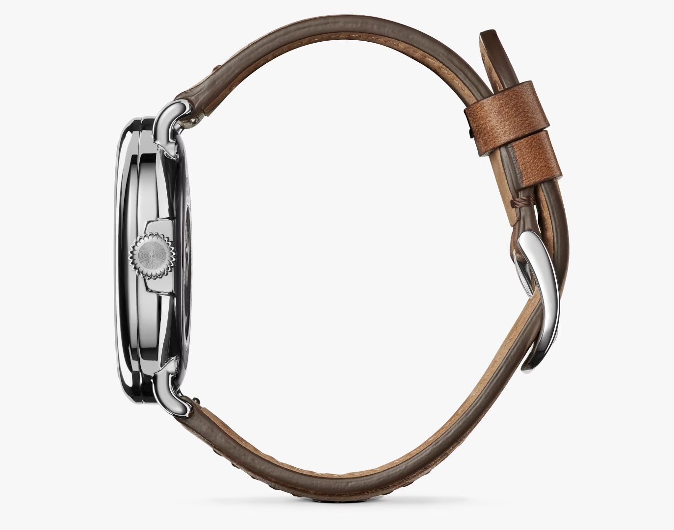 Shinola 45mm Runwell Automatic Watch - Blue Dial, British Tan Leather Strap