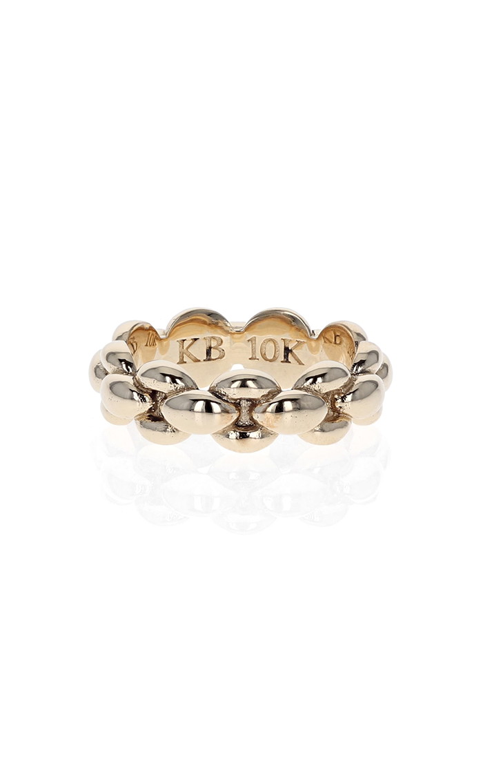 10K Yellow Gold Infinity Chain Link Men's Ring - Size 10