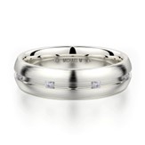 14KW .09CTW DIA GH/VS SATIN MENS BAND SZ 10