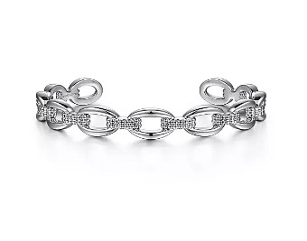 Gabriel & Co. Sterling Silver Oval Link Cuff Bracelet
