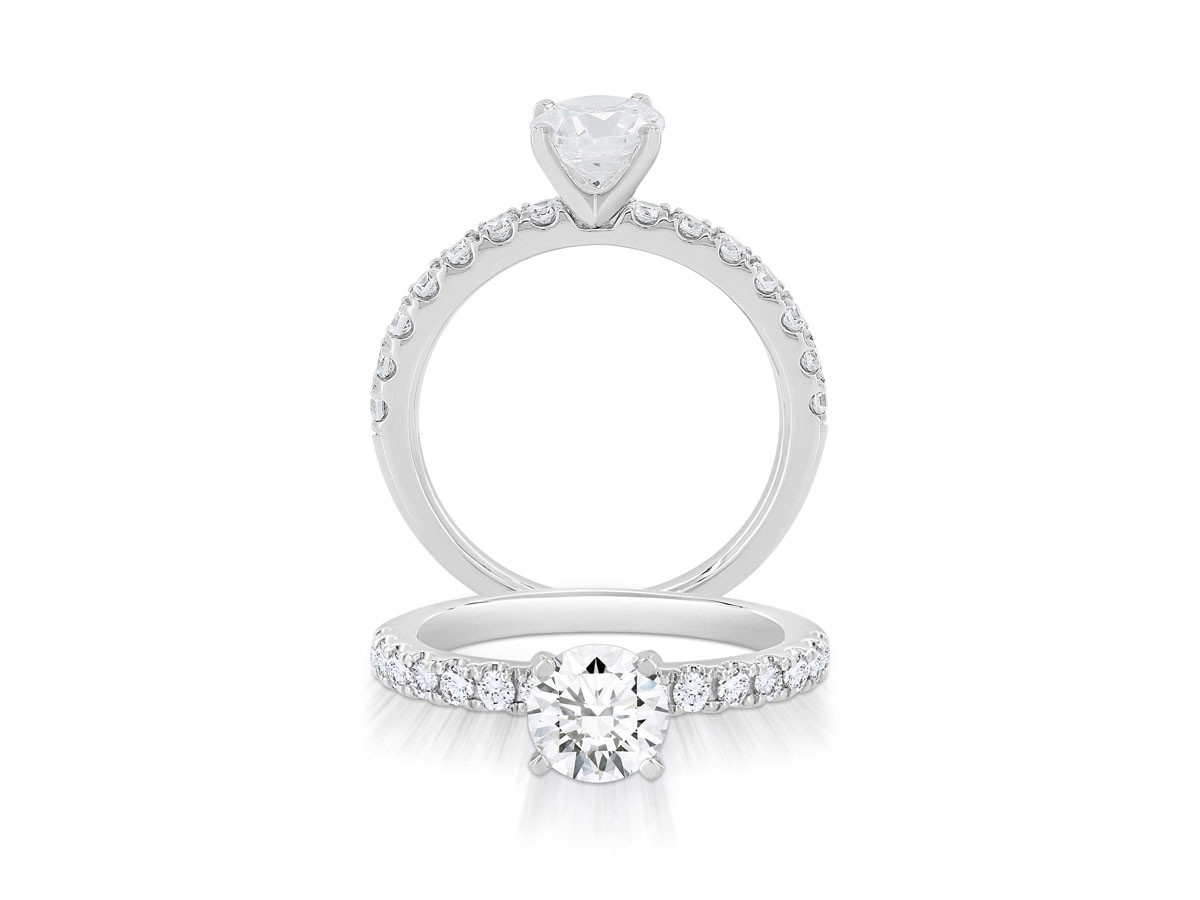 14K White Gold Diamond Semi-Mount Ring (0.50ctw)