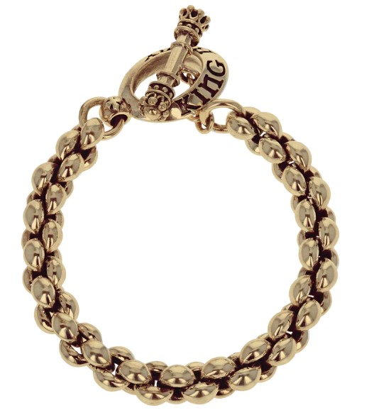 10K Yellow Gold Large Infinity Link Bracelet (8.75")