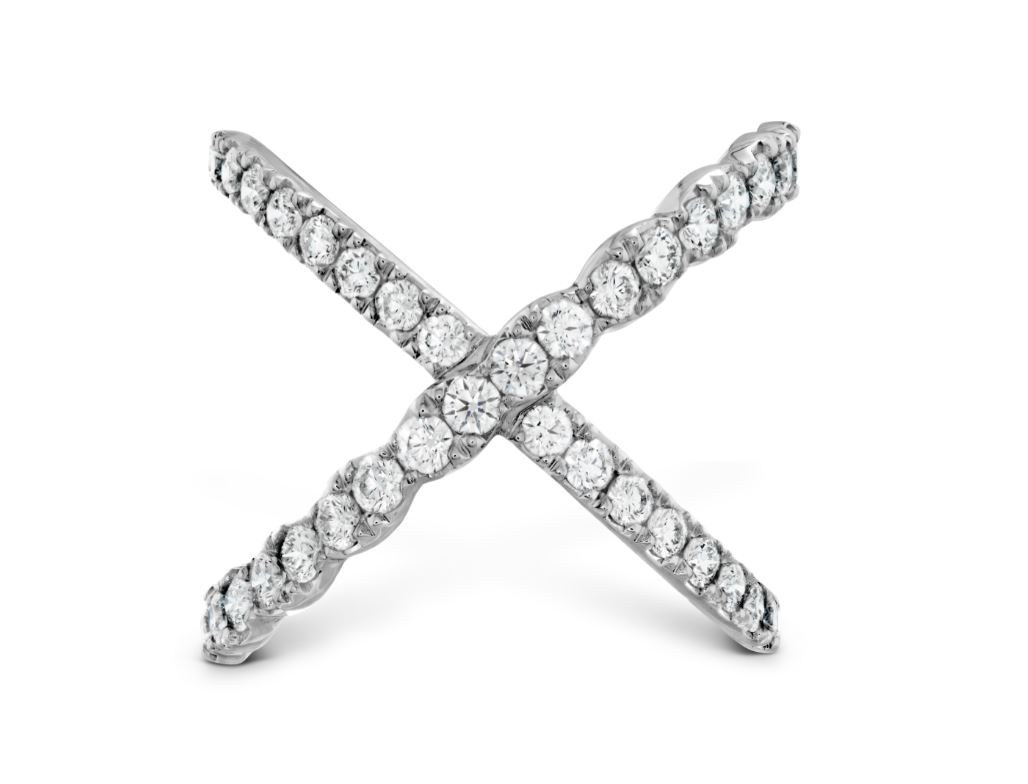 Hearts on Fire Lorelei 1.05ctw Diamond Criss Cross Fashion Ring in 18K White Gold