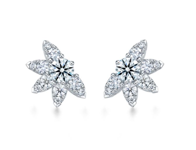 Hearts on Fire Aerial Sunburst 1.27ctw Diamond Earrings in 18K White Gold