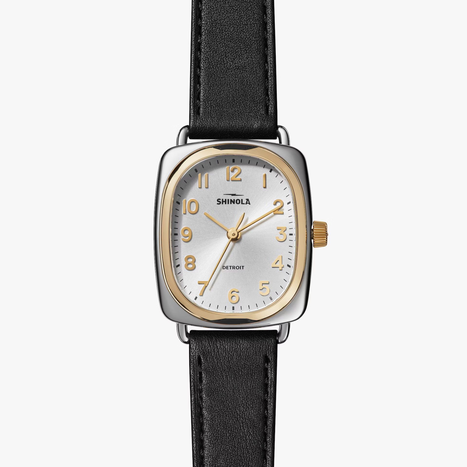 Shinola 29x34mm Bixby Watch - Black Leather Strap
