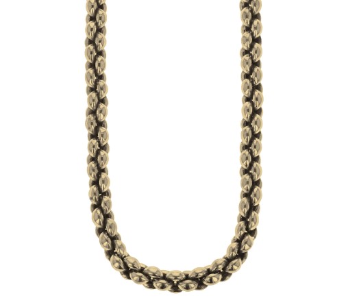 10K Yellow Gold Small Infinity Link Men's Chain Necklace (24in)
