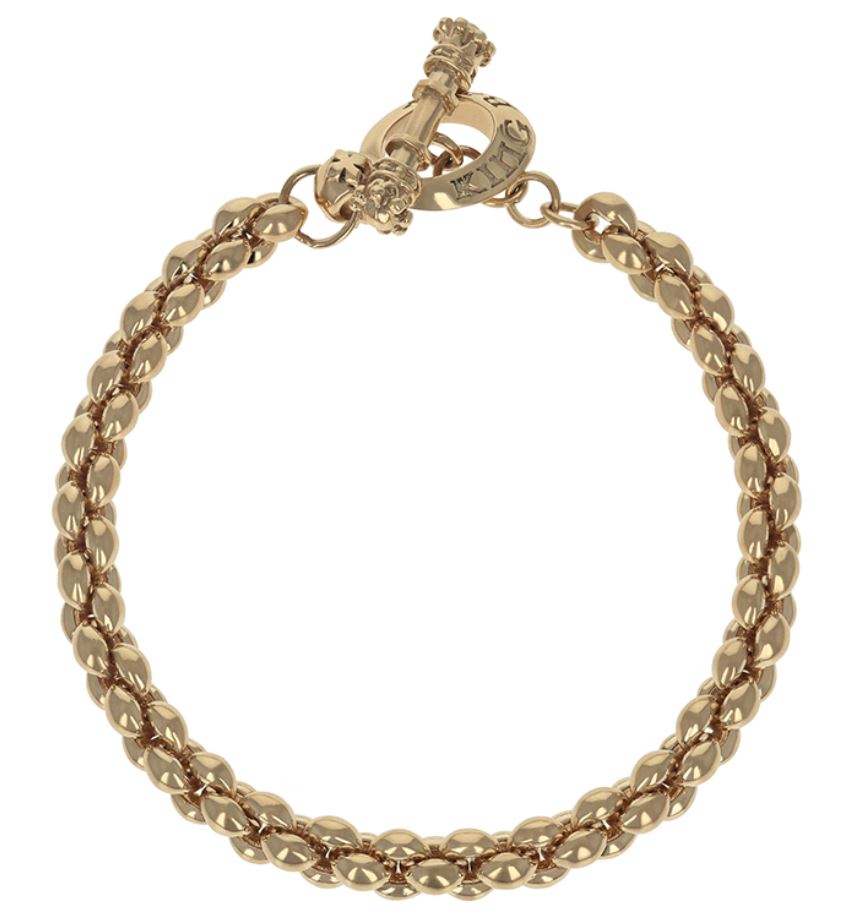 10K Yellow Gold Small Infinity Link Bracelet - Size 8.75