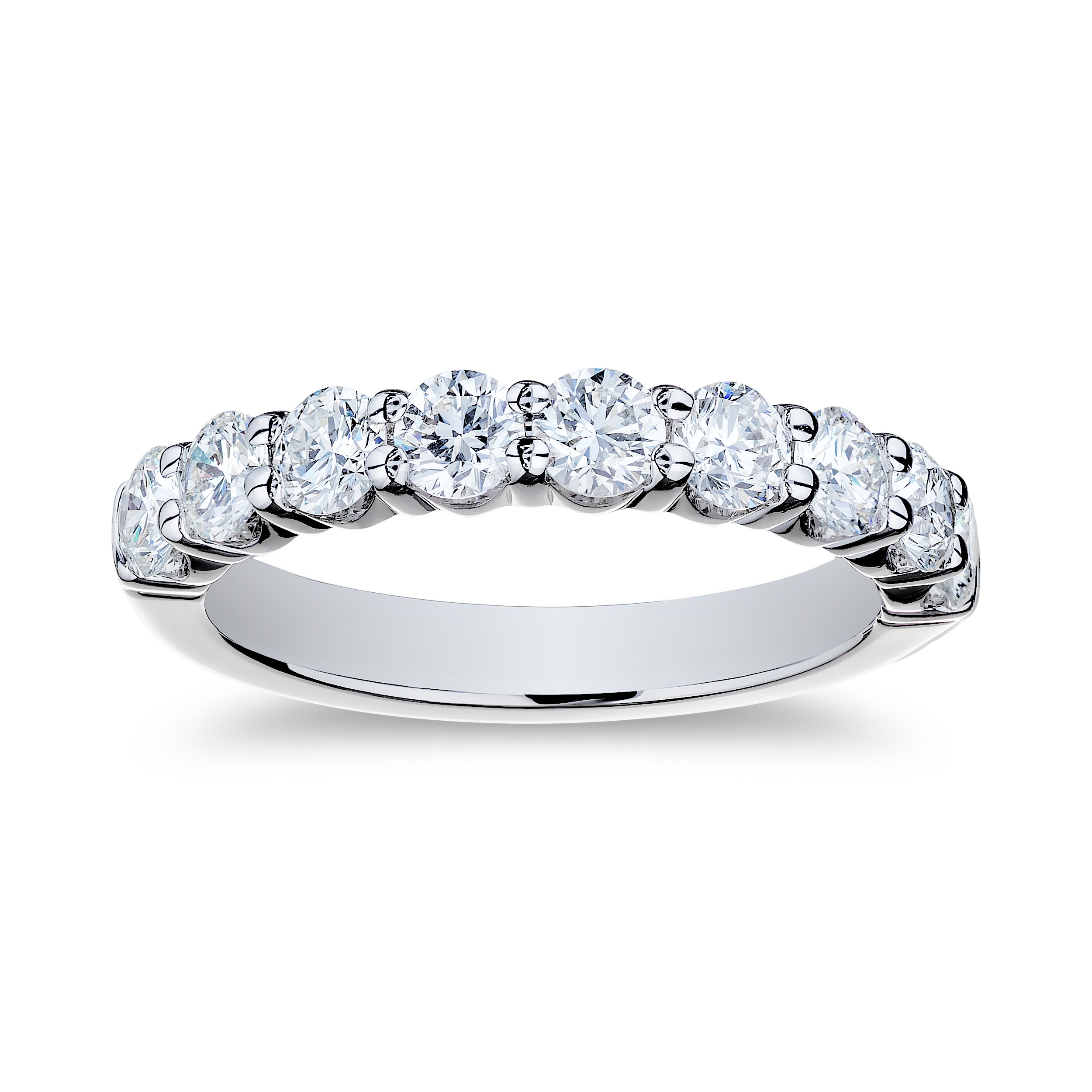 18K White Gold Diamond 9-Stone Band (1.35ctw)