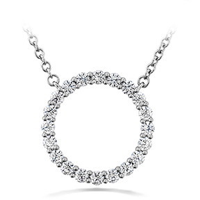 Hearts on Fire Signature 0.69ctw Diamond Circle Pendant Necklace in 18K White Gold (18")