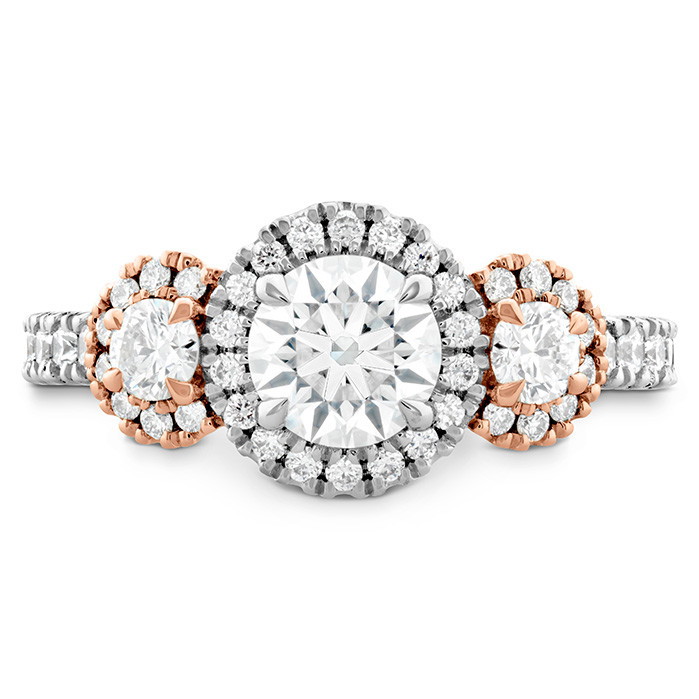 Hearts on Fire Integrity 0.62ctw Diamond 3-Stone Semi-Mount Ring in 18K White Gold