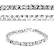 14K White Gold Diamond Miracle Line Bracelet (2.00ctw, 7")