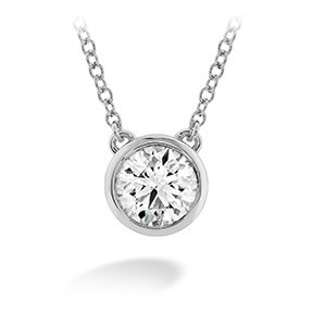 Hearts on Fire Classic 0.34ctw Diamond Bezel Solitaire Pendant Necklace in 18K Yellow Gold (18")