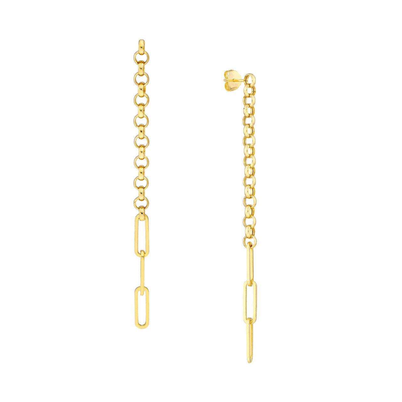 14KY 50/50 PAPER CLIP AND ROLO DANGEL EARR