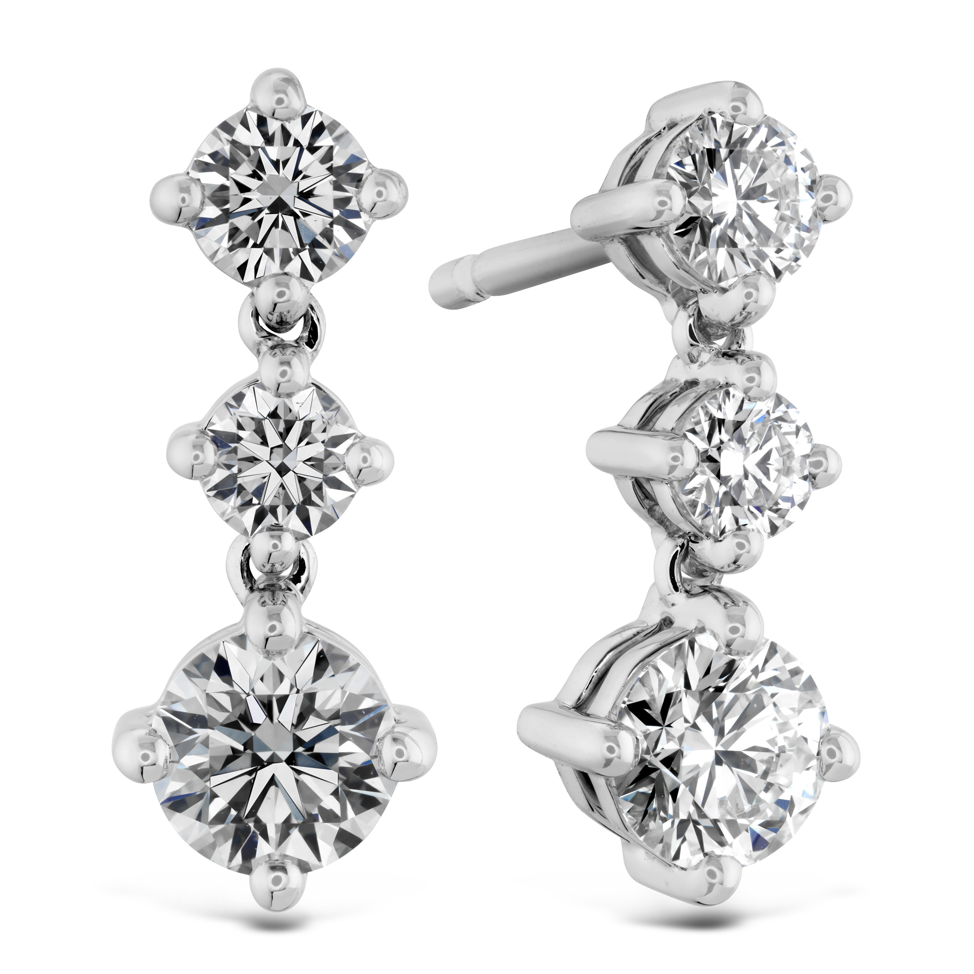 Hearts on Fire 14K White Gold Diamond Cascade Mini Drop Earrings
