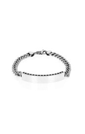 Stainless Steel ID Bracelet with Stars (8.75")