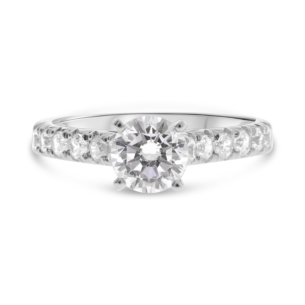 14K White Gold Diamond Semi-Mount Ring (0.54ctw)