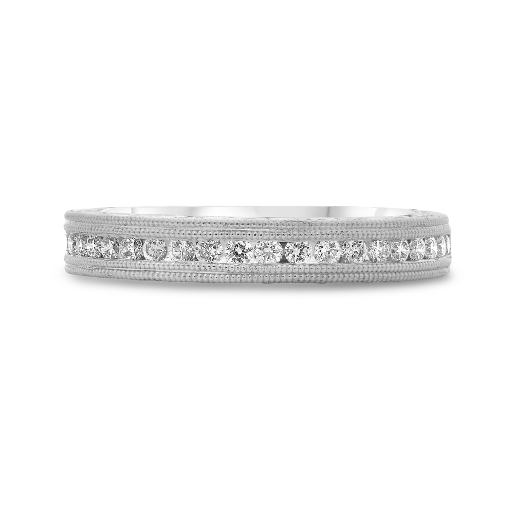 14K White Gold Diamond Vintage Anniversary Band (0.31ctw)