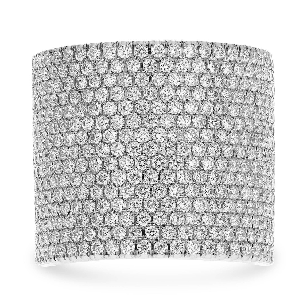 14K White Gold Diamond Extra Wide Band (2.61ctw)